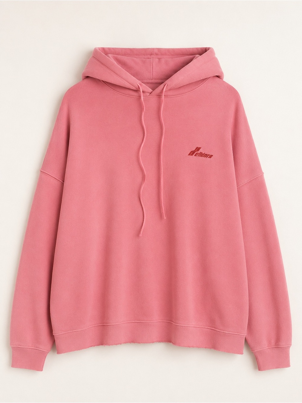 Pink We11done Pullover Hoodie Sweatshirt -size M